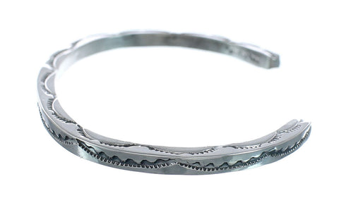 Navajo Genuine Sterling Silver Cuff Bracelet JX128733